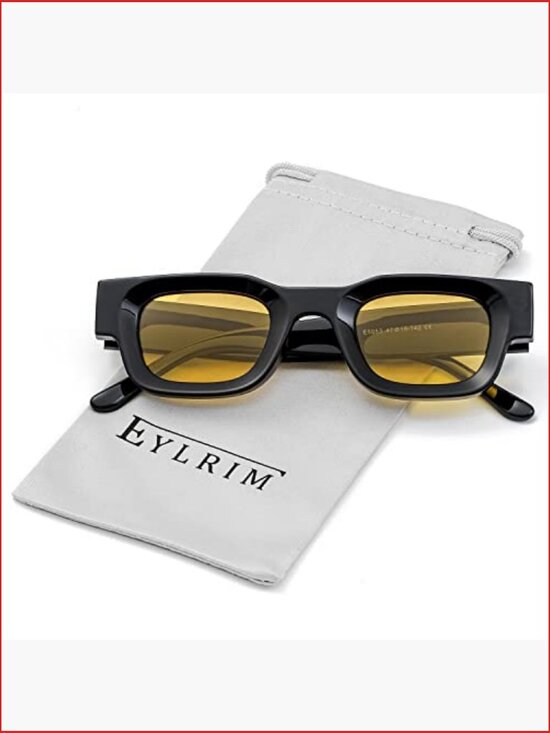 Thick Square Frame Chunky Rectangle Polarized Sunglasses UV400 Protection main image 5